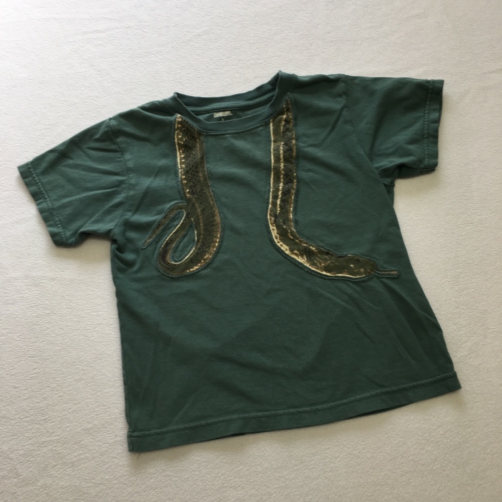 Gymboree size 5 green short sleeve snake T-shirt